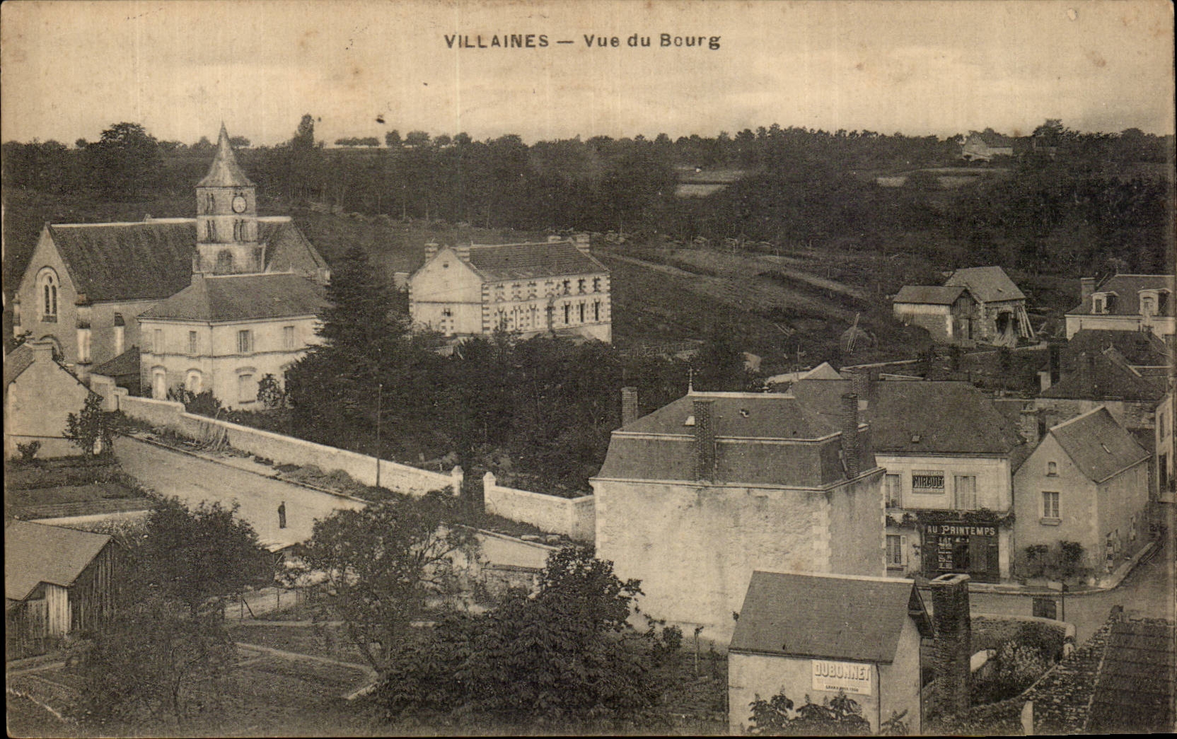 CPA Villaines Vue du bourg