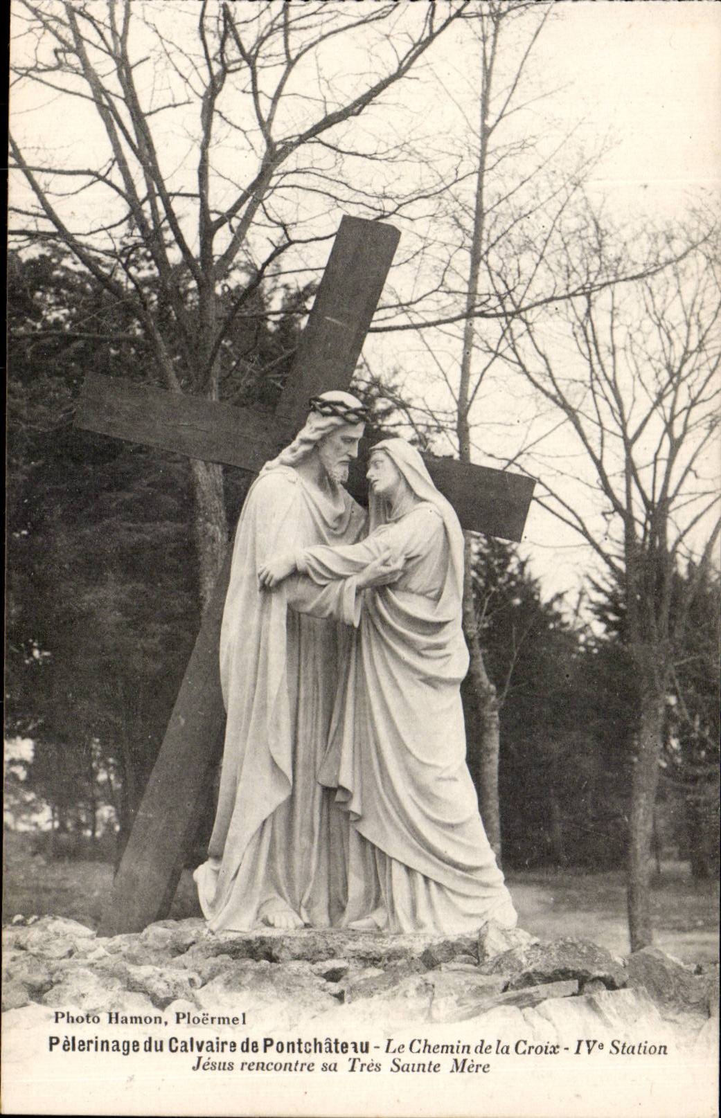 CPA Pelerinage of the martyrdom of Pontchateau the way of Jesus cross meets his Mother Very Sainte