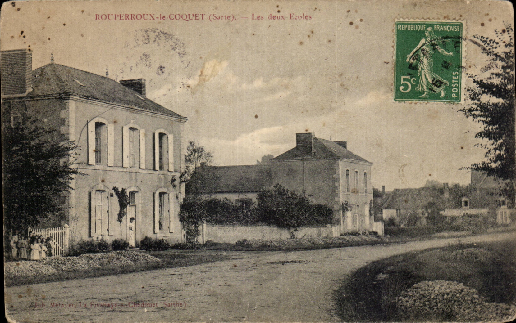 CPA Rouperroux Vain two schools