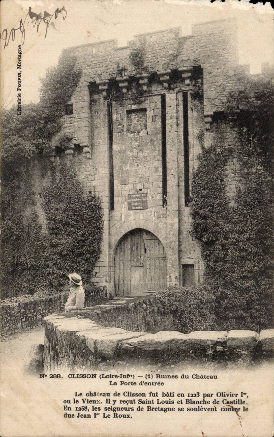 CPA Clisson Ruinen des Schlosses die Haupttur