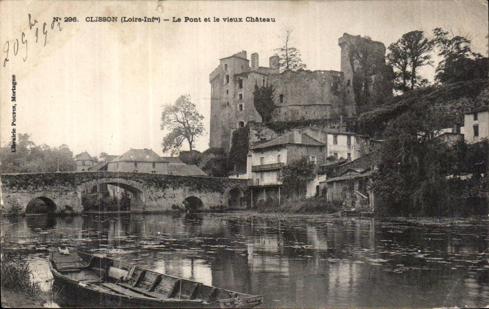 CPA Clisson die Brucke und das alte Schloss