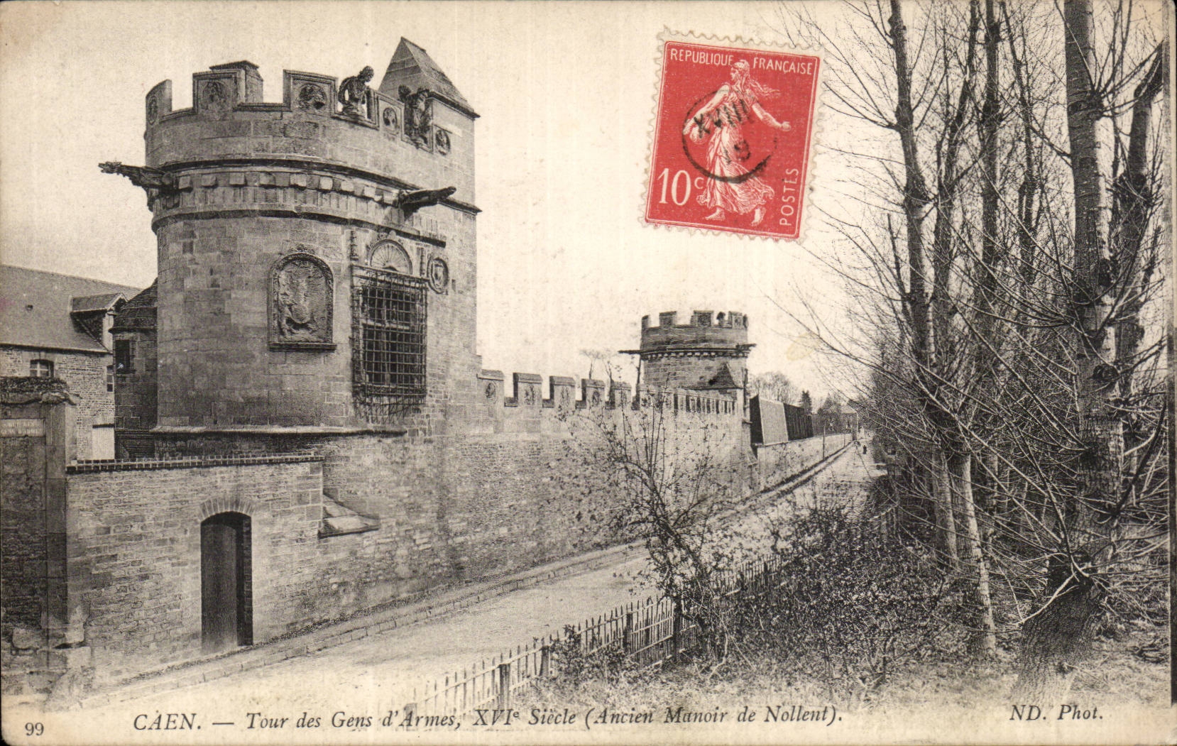 Umdrehung Caen-CPA des alten Landsitzes der Men-at-arms von Nollent