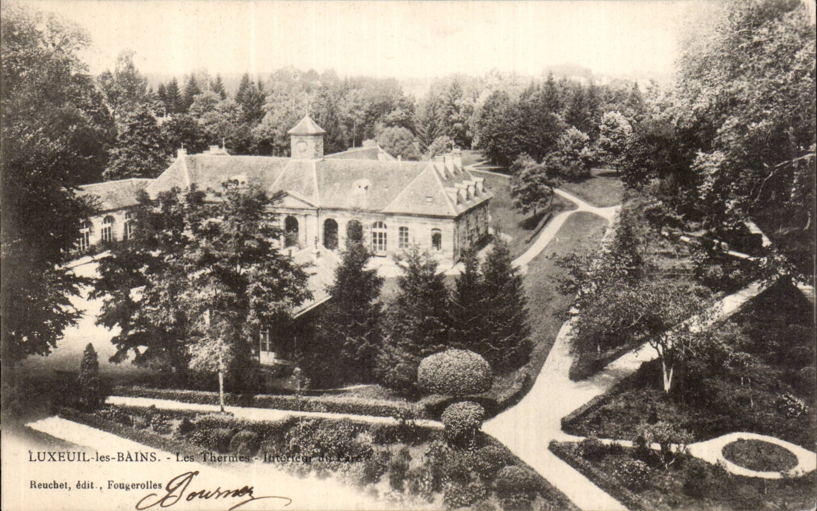 CPA Luxeuil les Bains Interior of the park Thermal baths