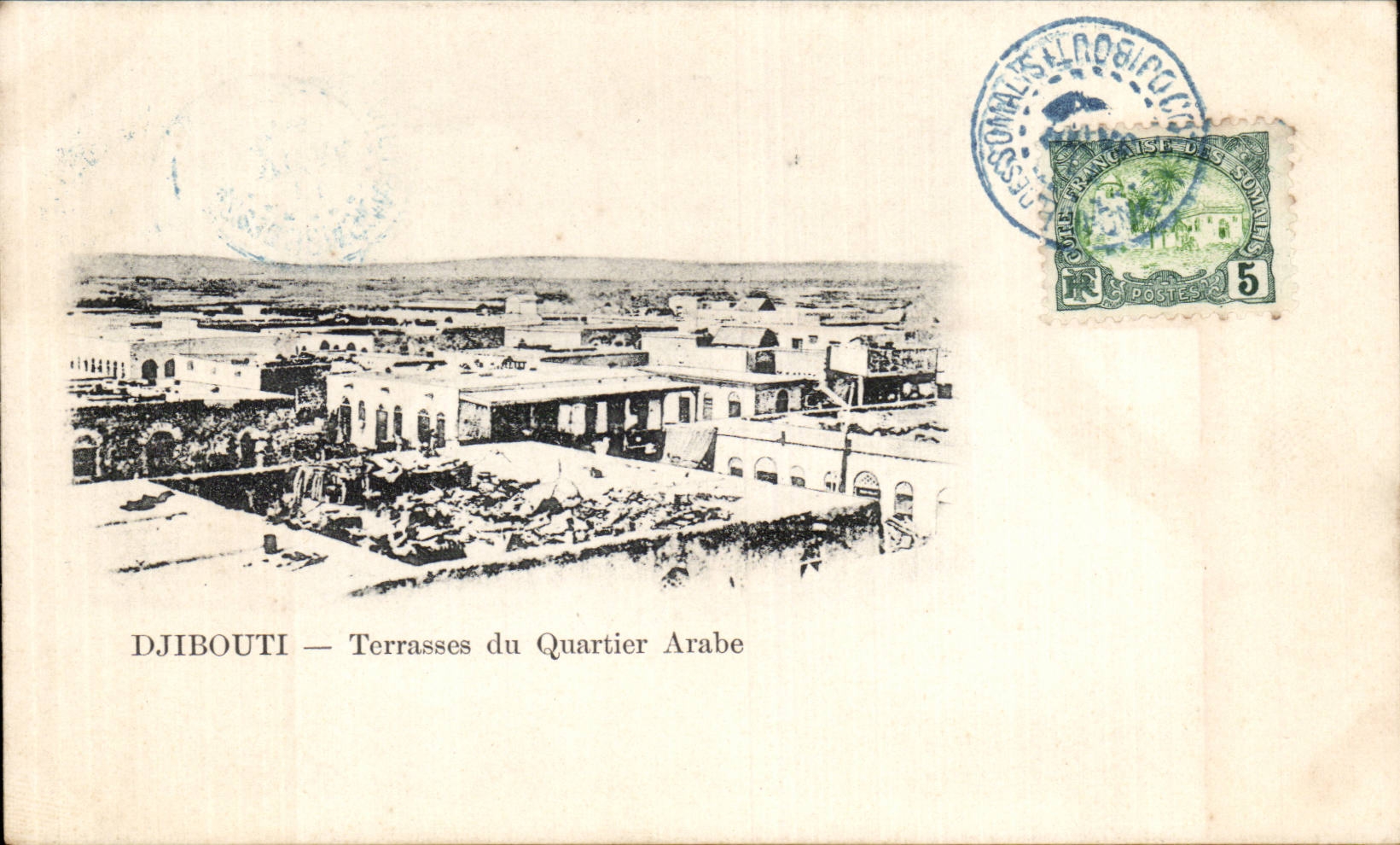 CPA Dimensions of Somalis Djibouti Terrasses of the Arab district