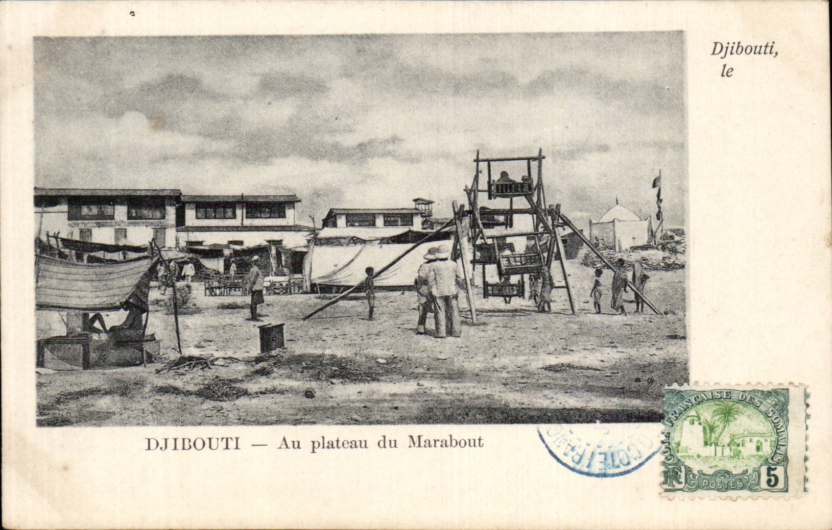 CPA Dimensions of Somalis Djibouti To the plate of the Marabout