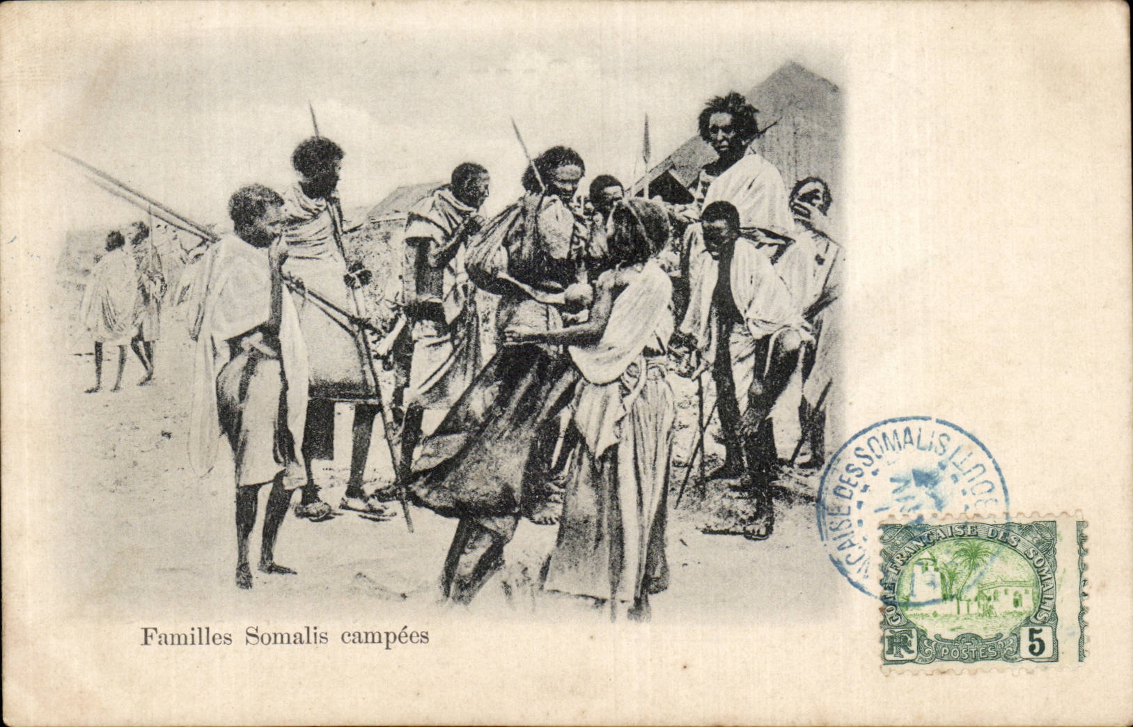 CPA Dimensions of Somalis Djibouti FAmilles Somalis campees