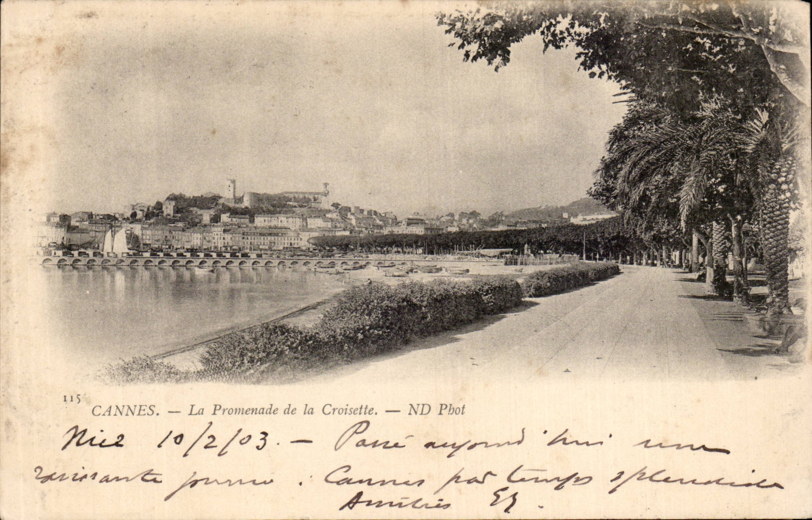 CPA Cannes the walk of the Small cross