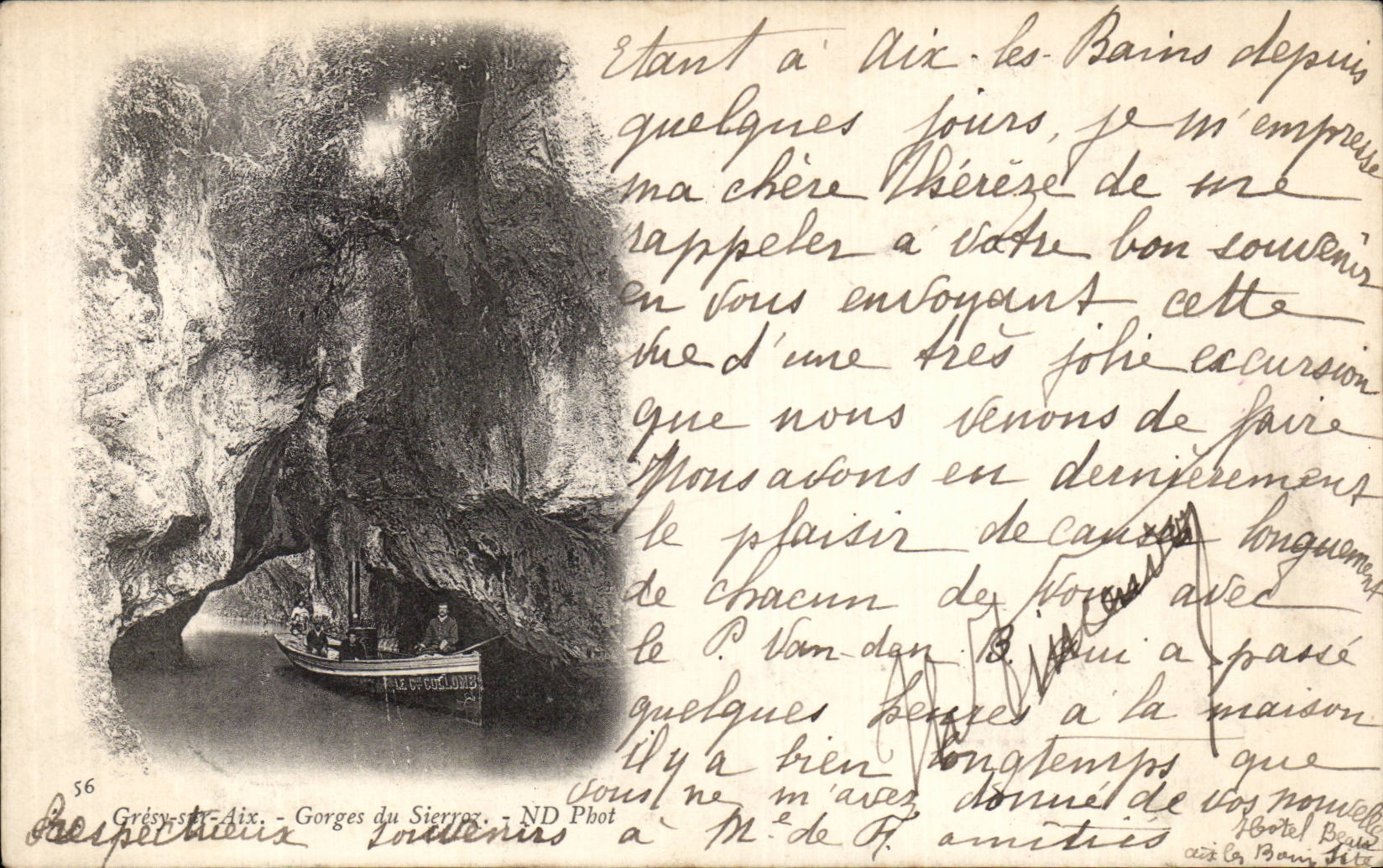 CPA Gresy on Aix Falls of Sierroz