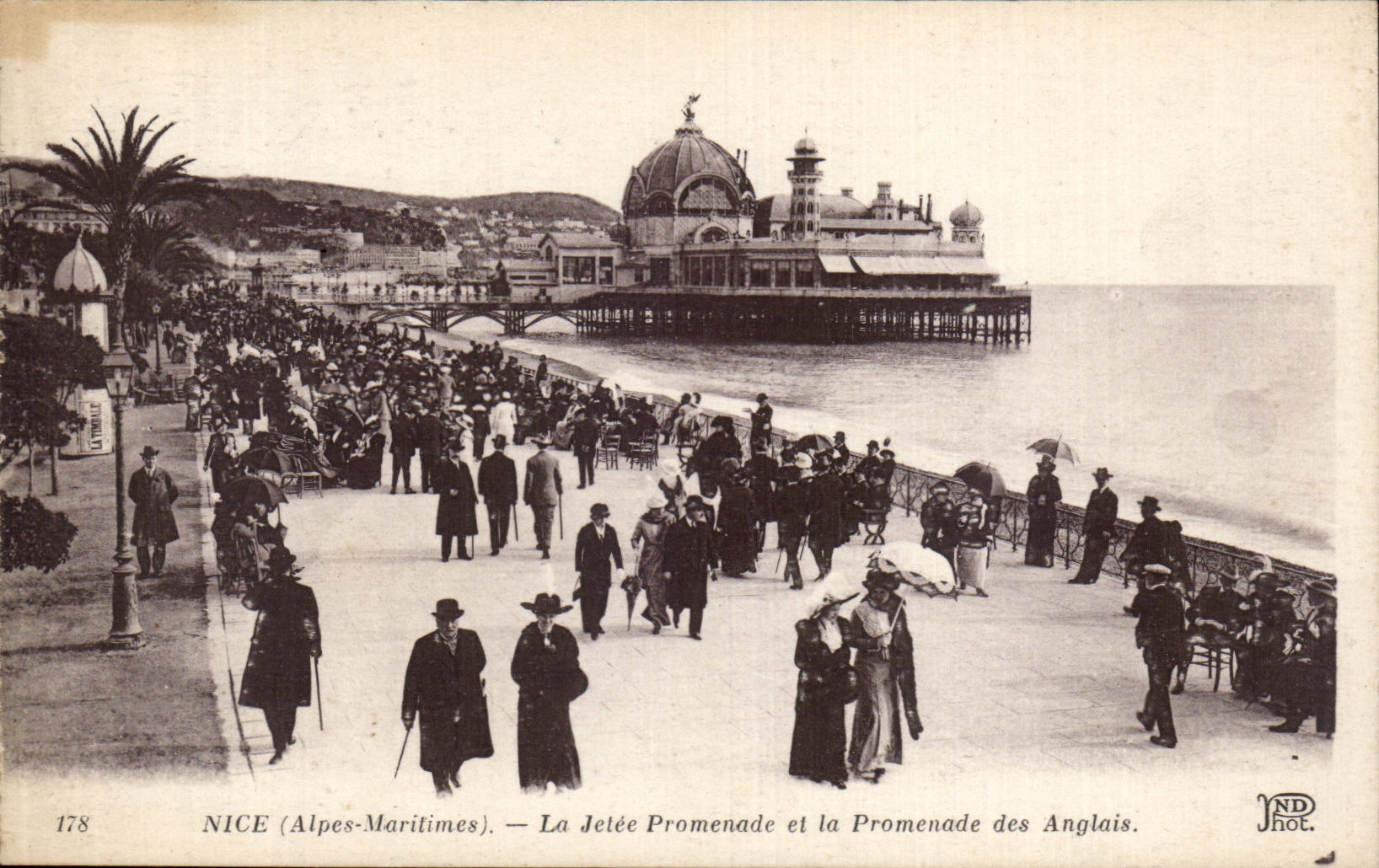 Nizza CPA der Pierweg und der Weg von Englisch