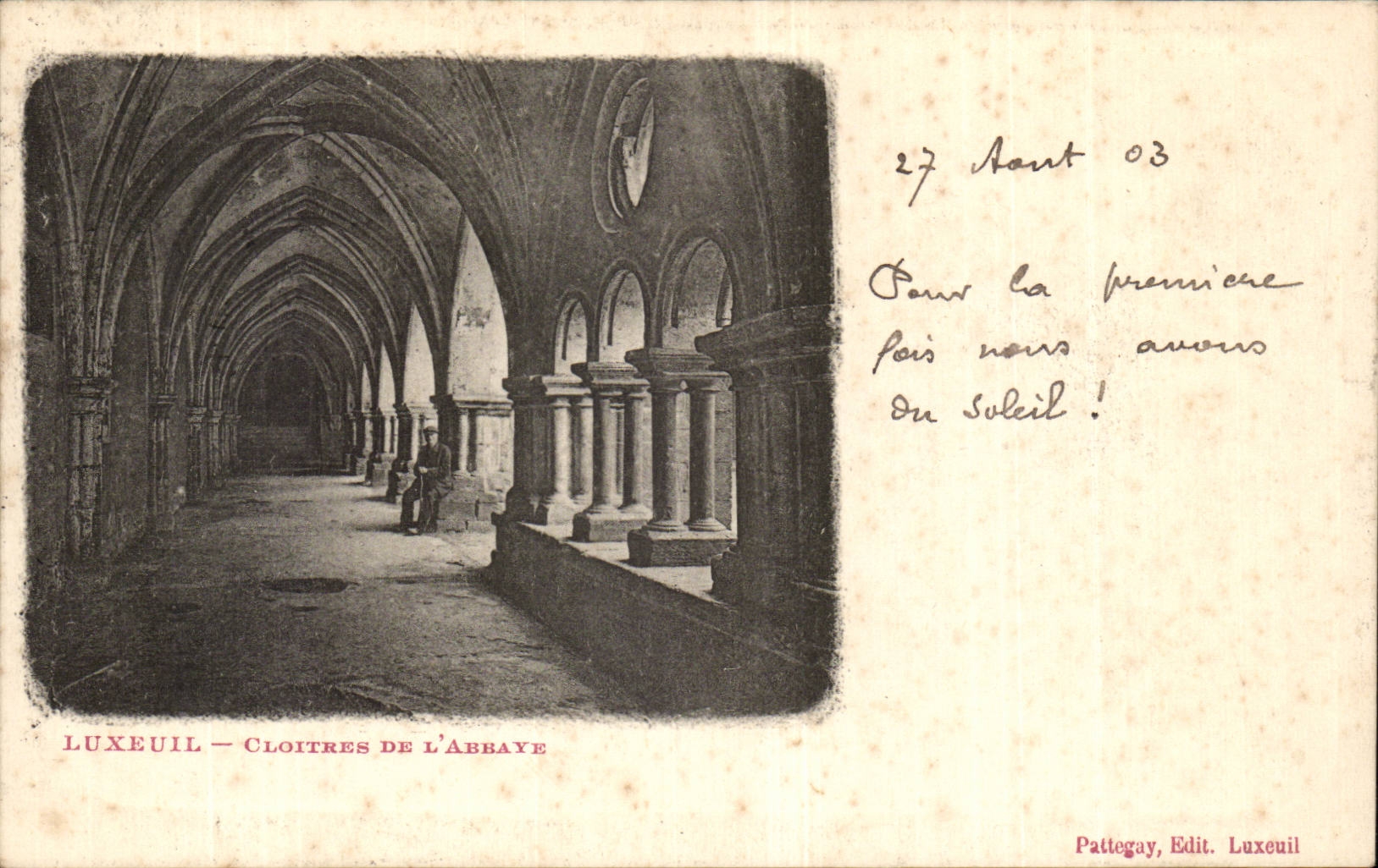 CPA Luxeuil Cloisters of the abbey