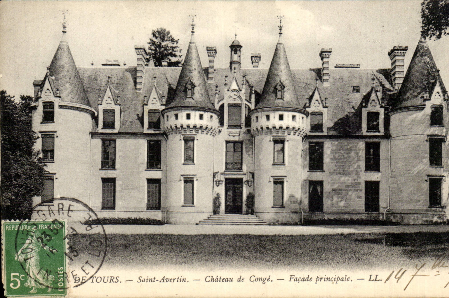 CPA Environs de Tours Saint avertin Chateau de Conge Facade principale