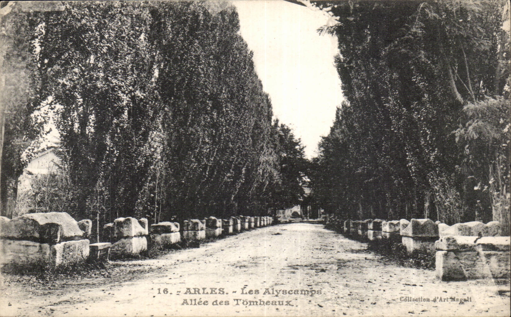 CPA Arles Alyscamps Allee of the tombs