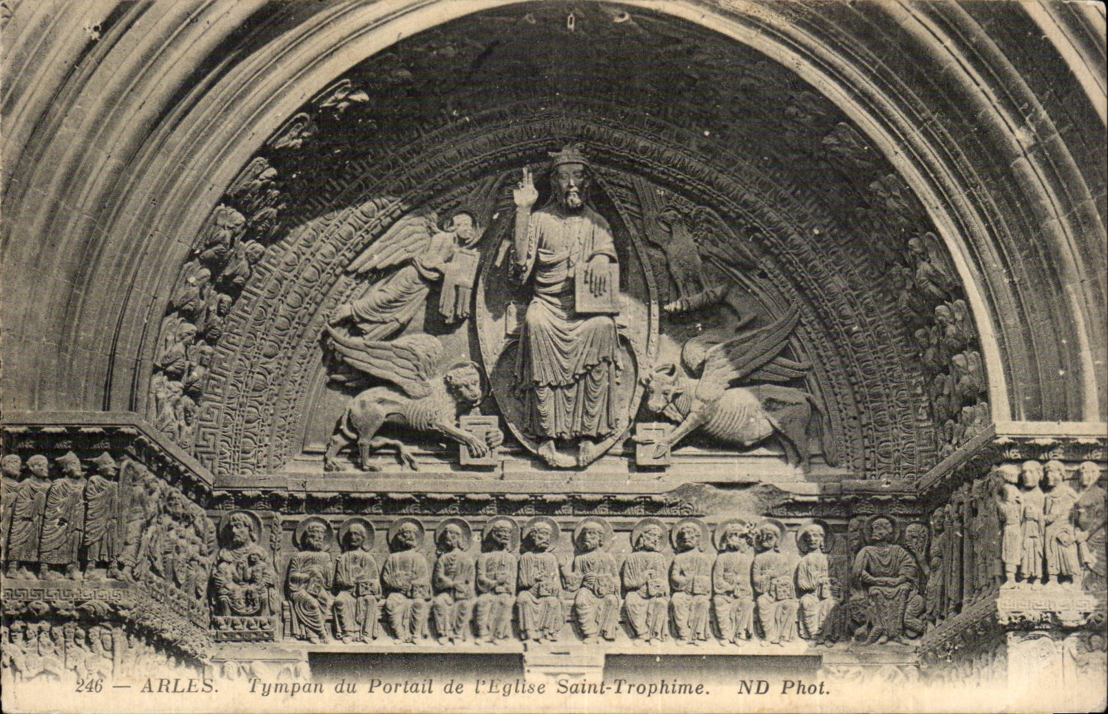 Arles CPA Tympanum of the gate of the church Saint Trophime