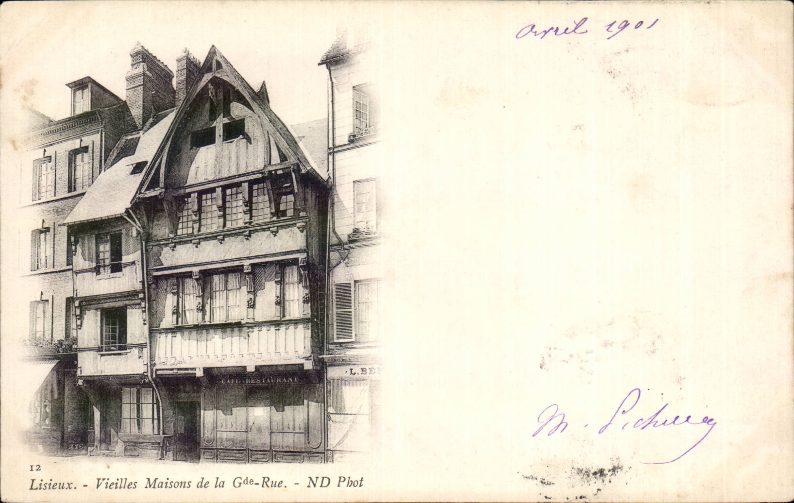 Lisieux CPA alte Hauser der Hauptstrasse