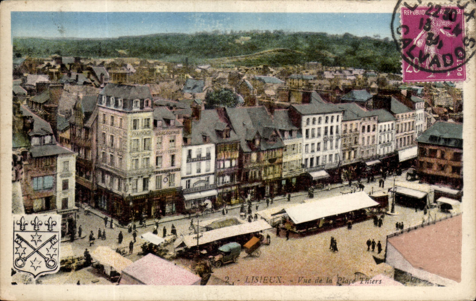 Lisieux CPA gesehen vom Thiers Platz