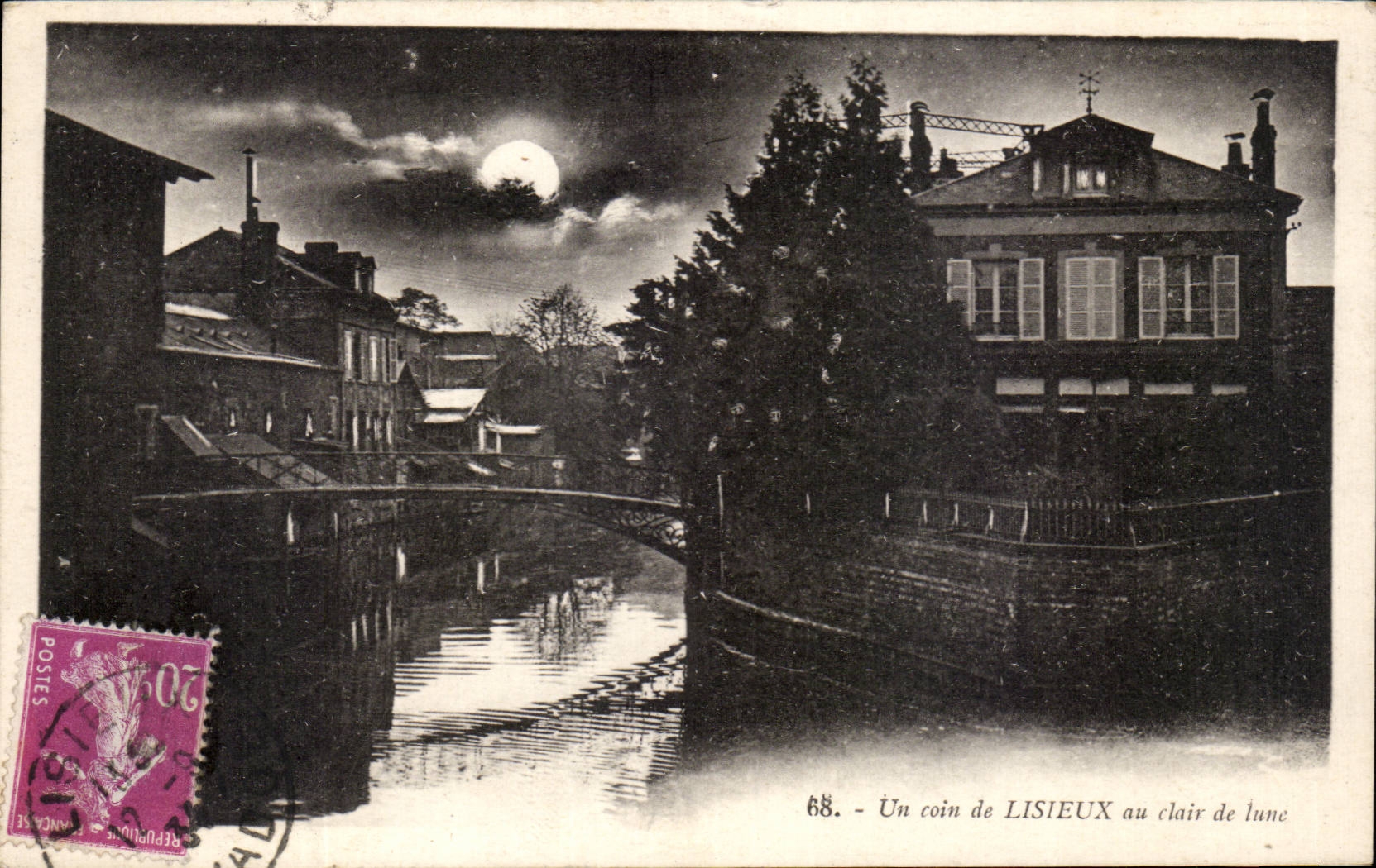 Lisieux CPA eine Ecke mit dem Mondschein