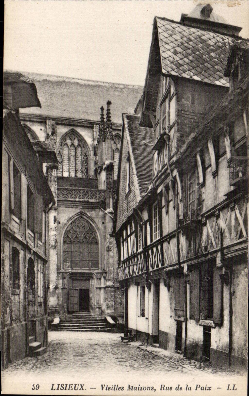 Lisieux CPA alte Hauser Strasse des Friedens