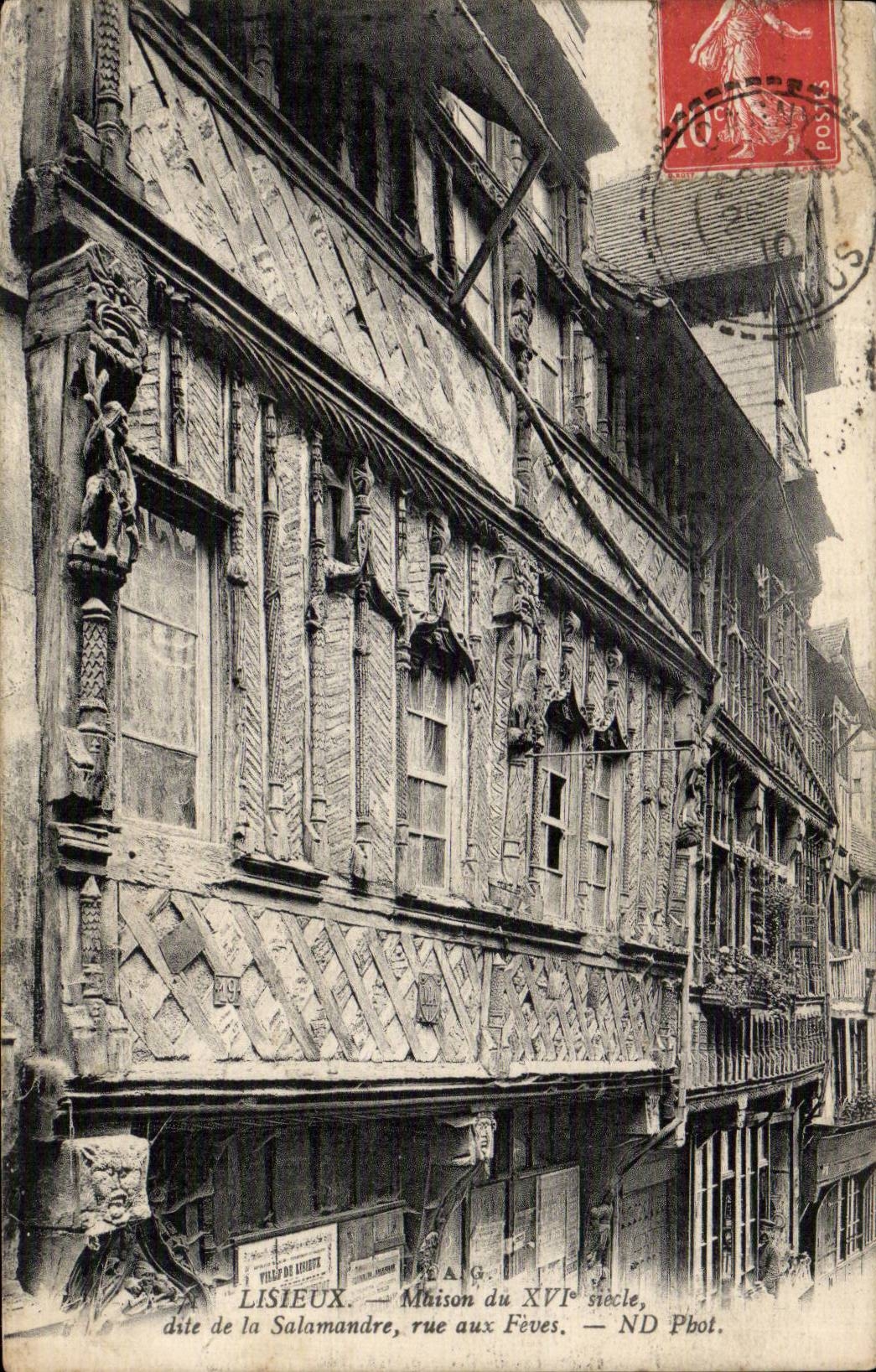 Lisieux CPA Haus vom 16 bekannt als eins der Salamander-Strasse zu den Saubohnen