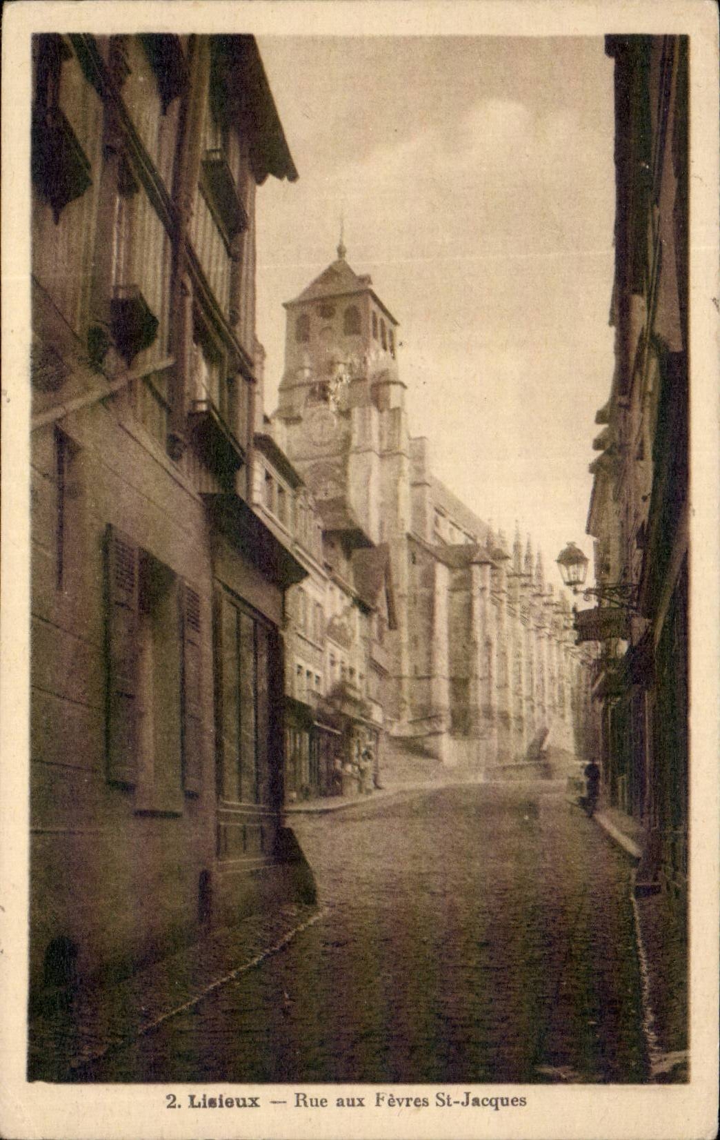 Lisieux CPA Strasse mit der Saubohnen Str Jacques