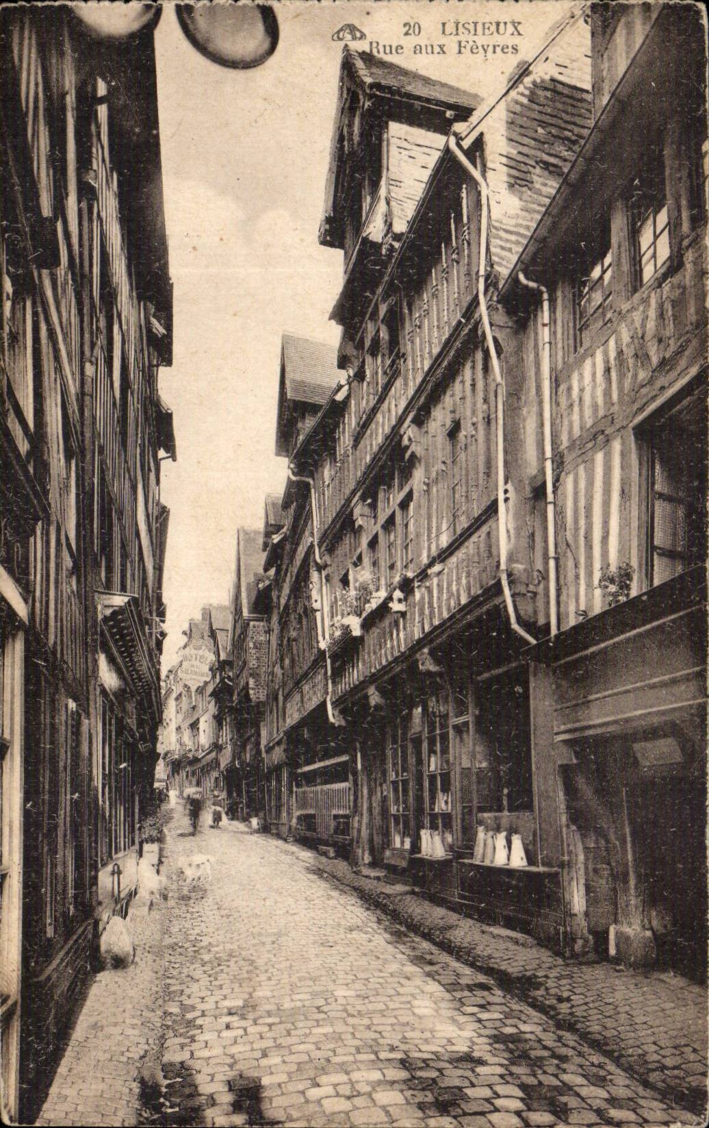 Lisieux CPA alte Hauser der Strasse zu den Saubohnen