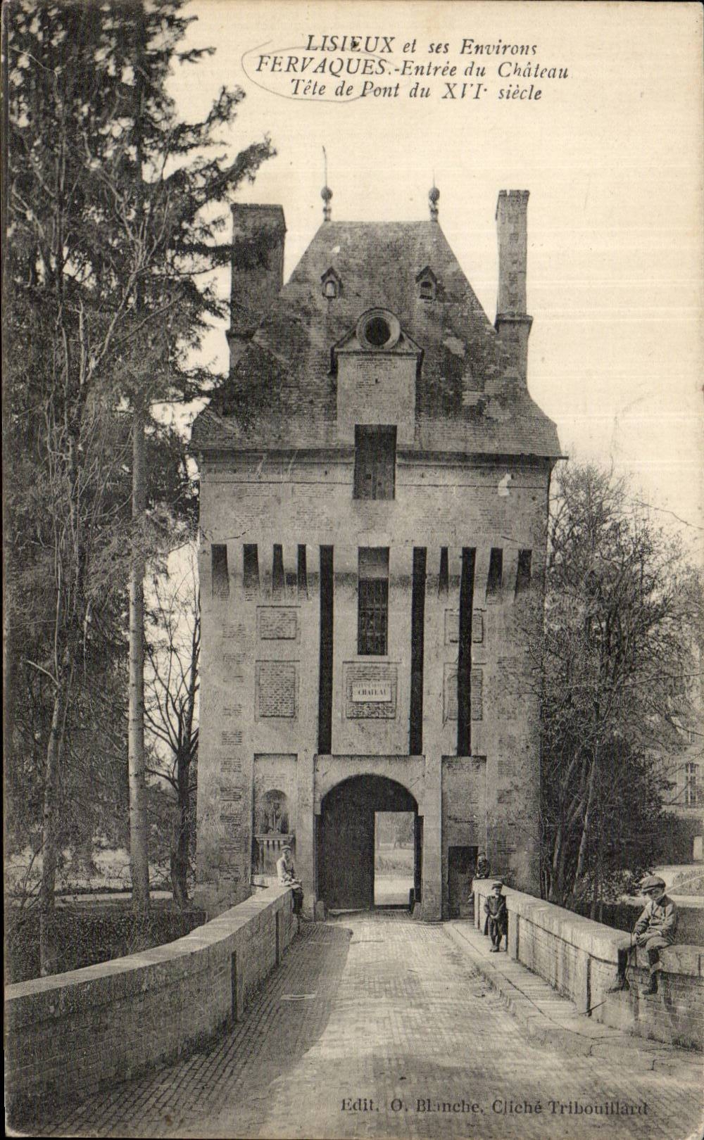 Lisieux CPA Fervaques Entrance of the castle