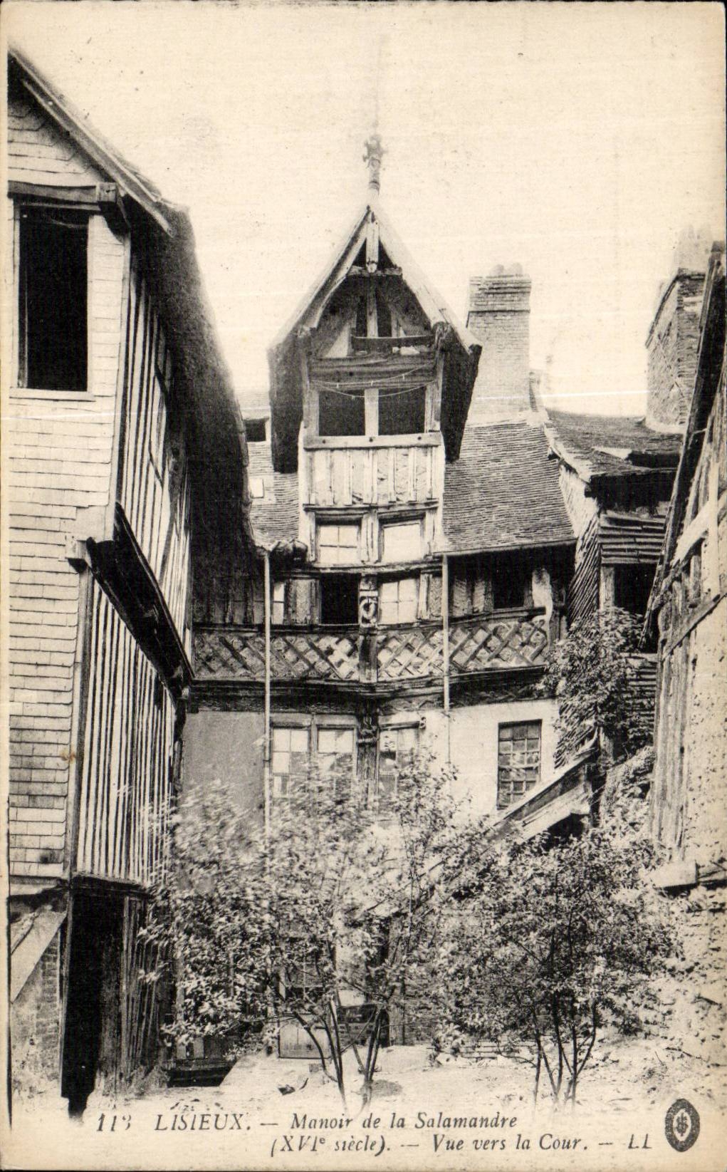 Lisieux CPA Landsitz des Salamander gesehen in Richtung zum Gericht