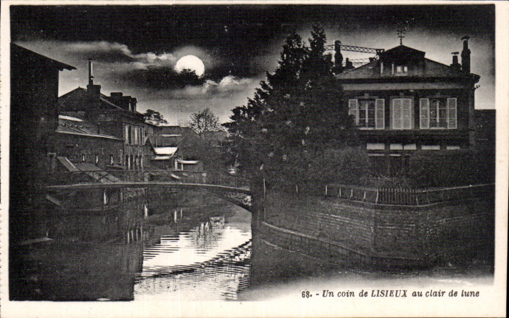 Lisieux CPA eine Ecke von Lisieux zum Mondschein