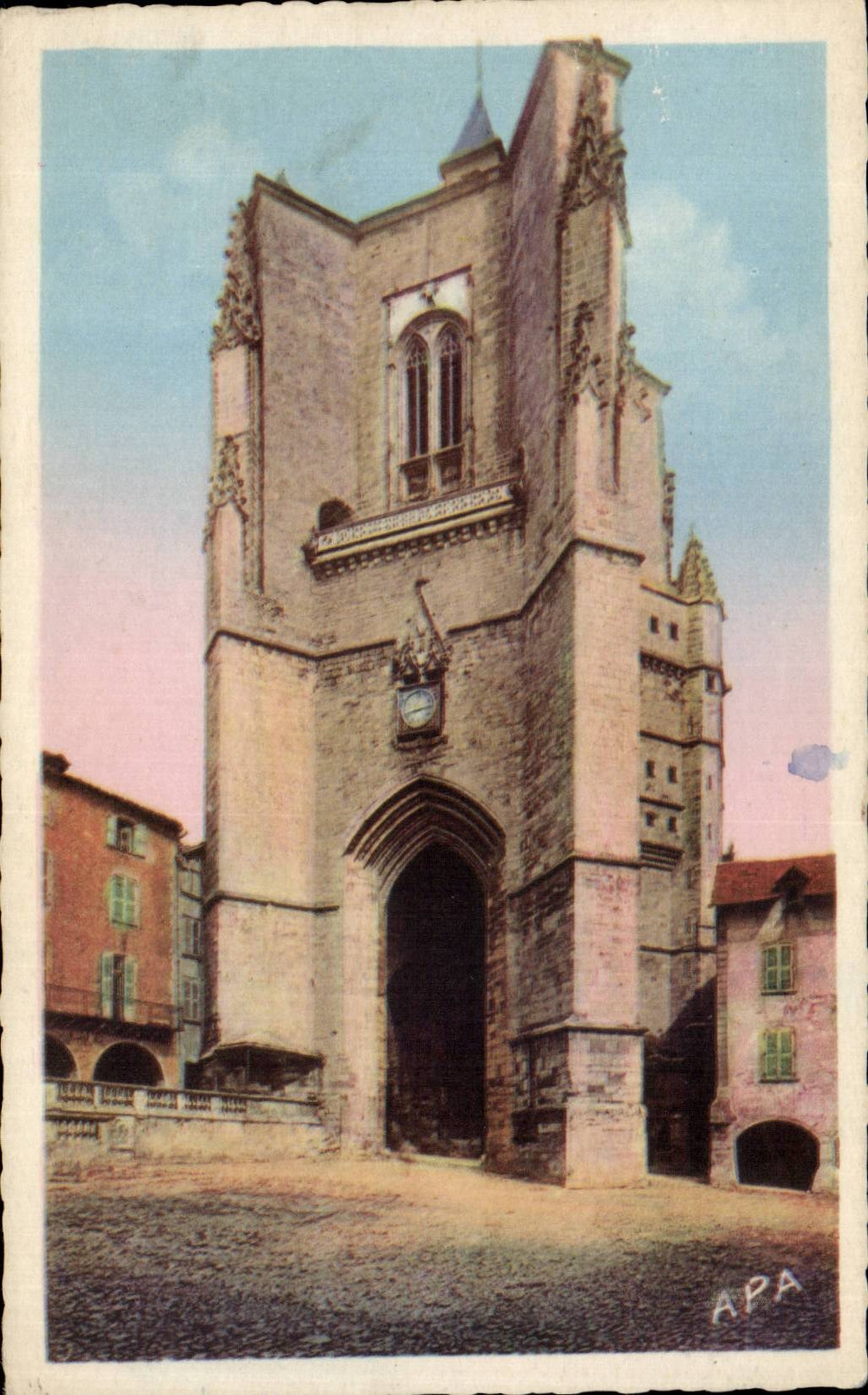 Villefranche de Rouergue CPA Bell-tower Notre Dame (1336)