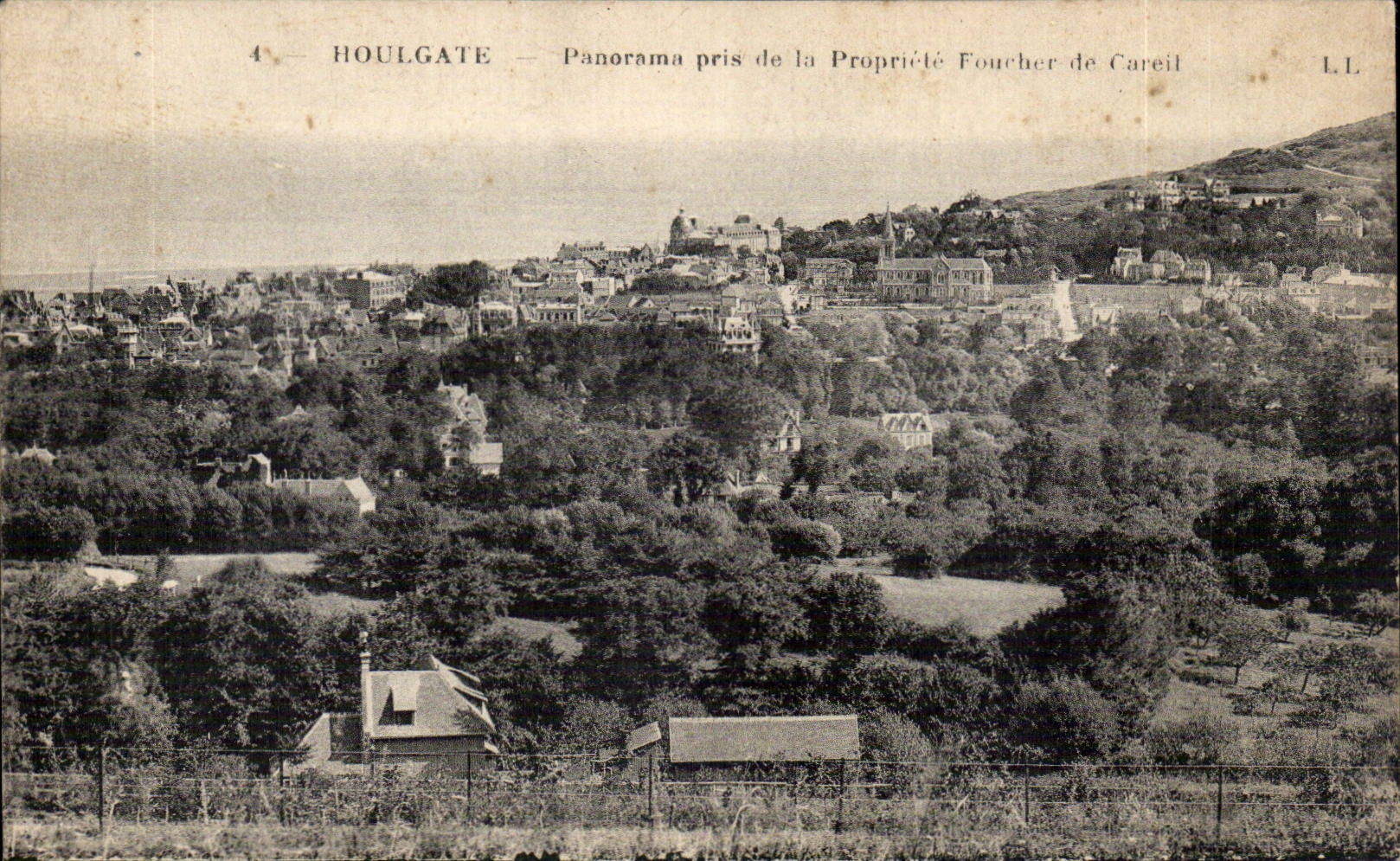 CPA Houlgate Panorama taken of the property Foucher de Careil