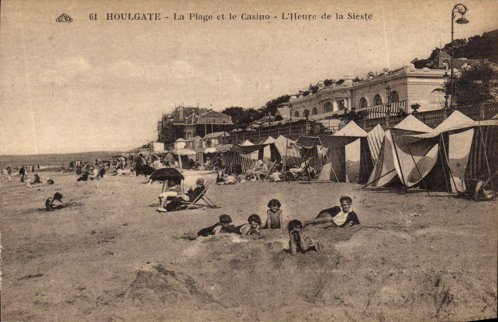 CPA Houlgate the beach and the casino the hour of the nap