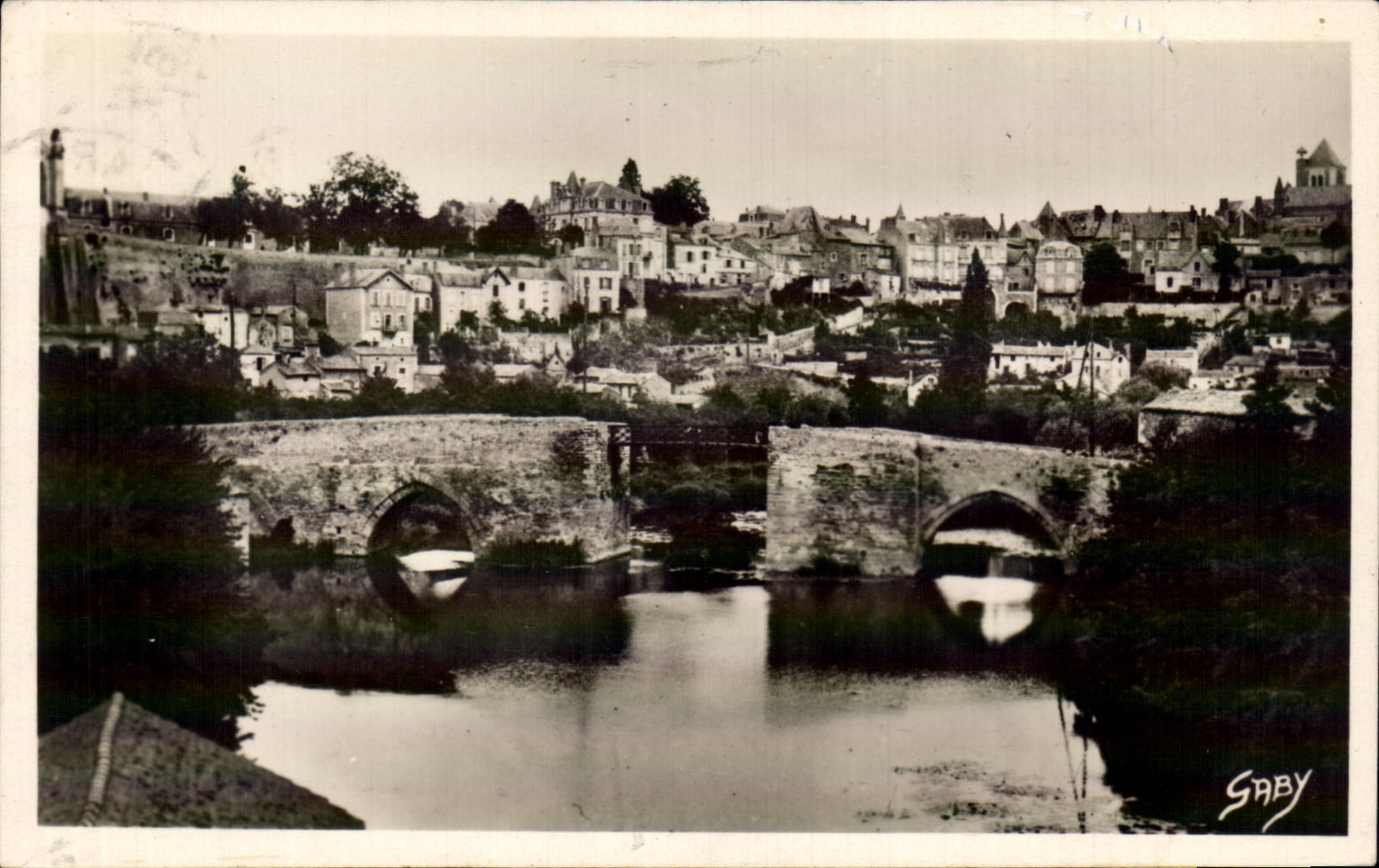 CPSM Thouars the low city and the old bridge crosses in 1798 by the Blue ones