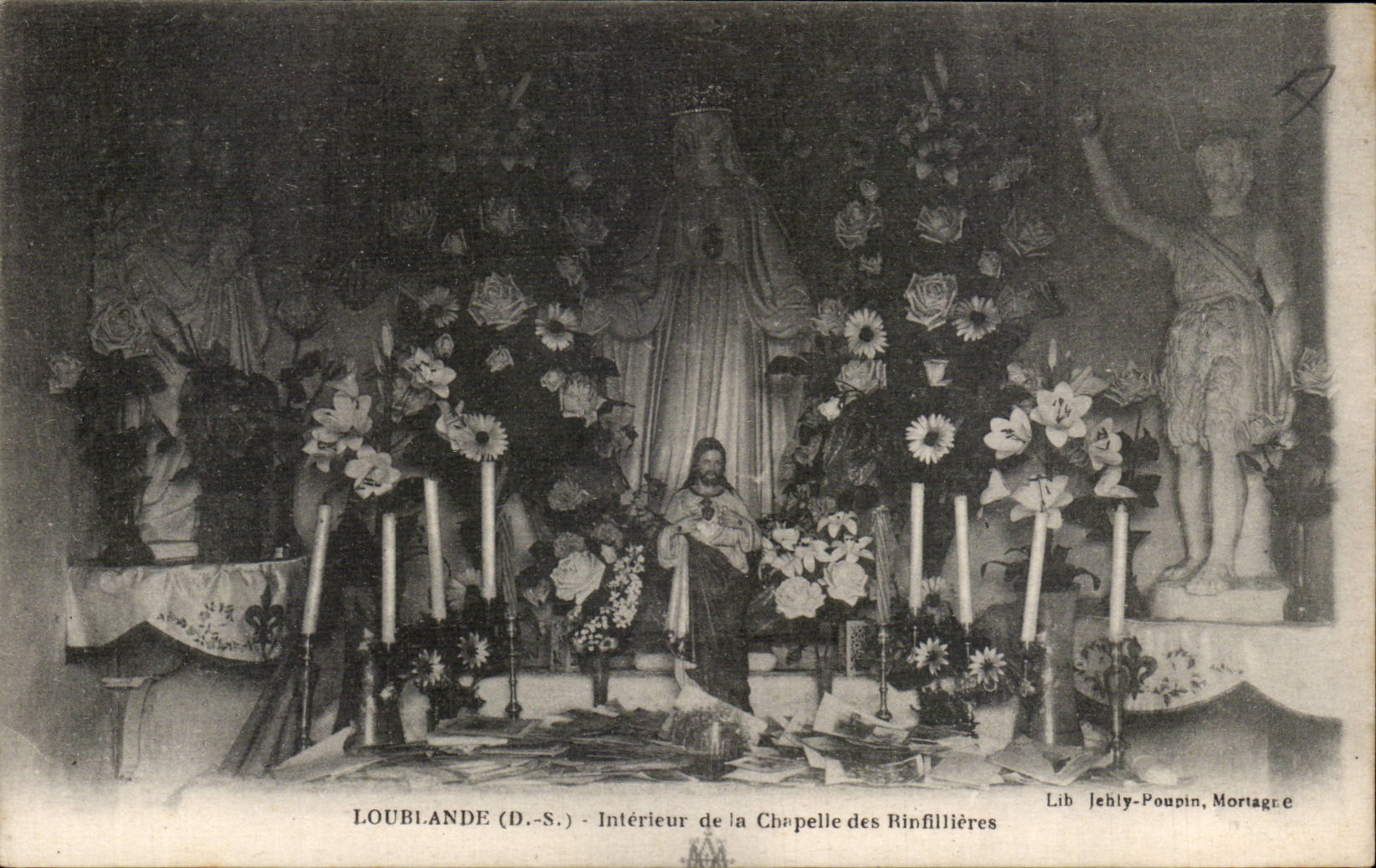 CPA InnenLoublande von der Wolbung von Rinfillieres