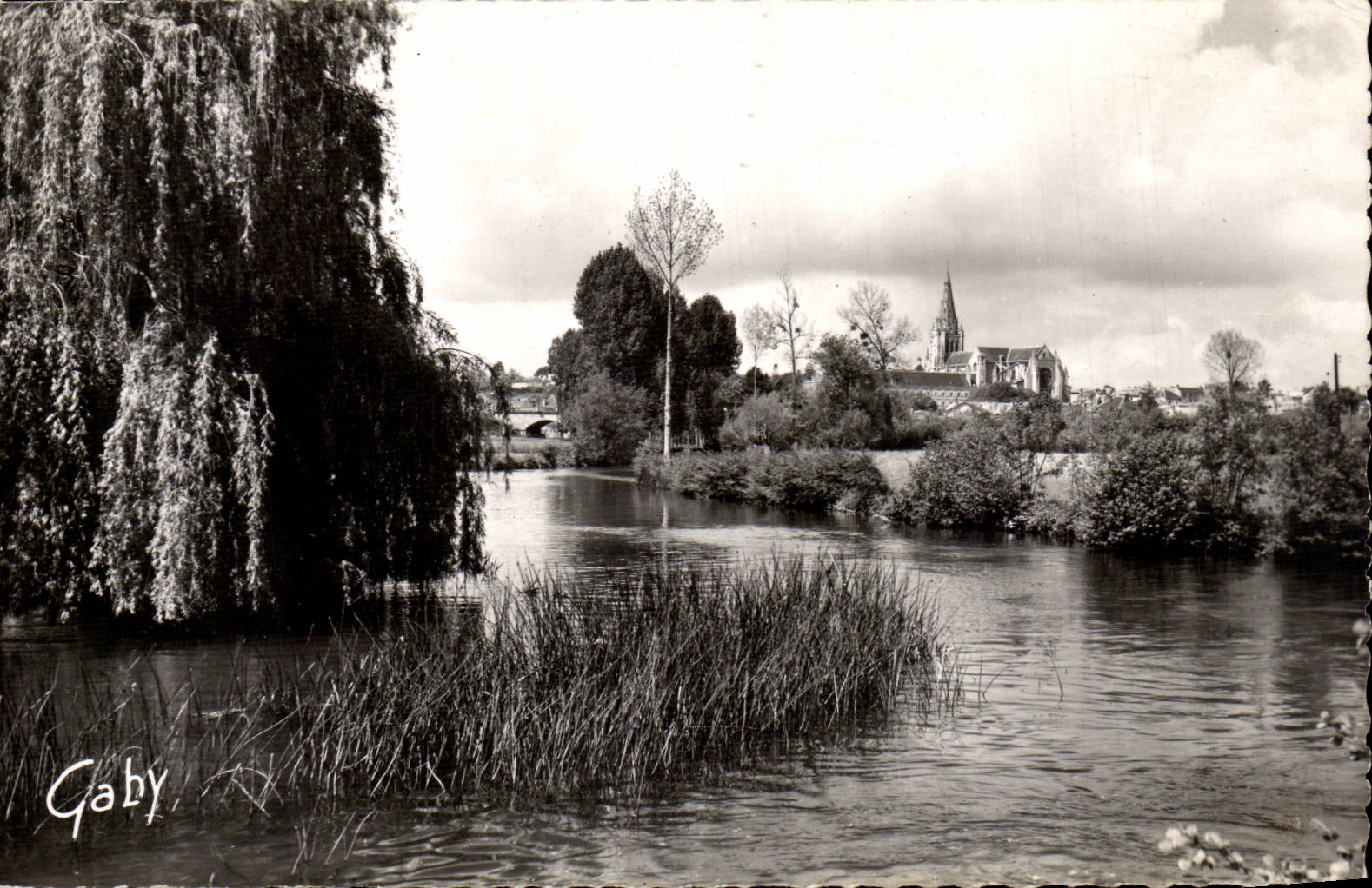 CPSM Saint Maixent the school Separates It Niort and the church light St