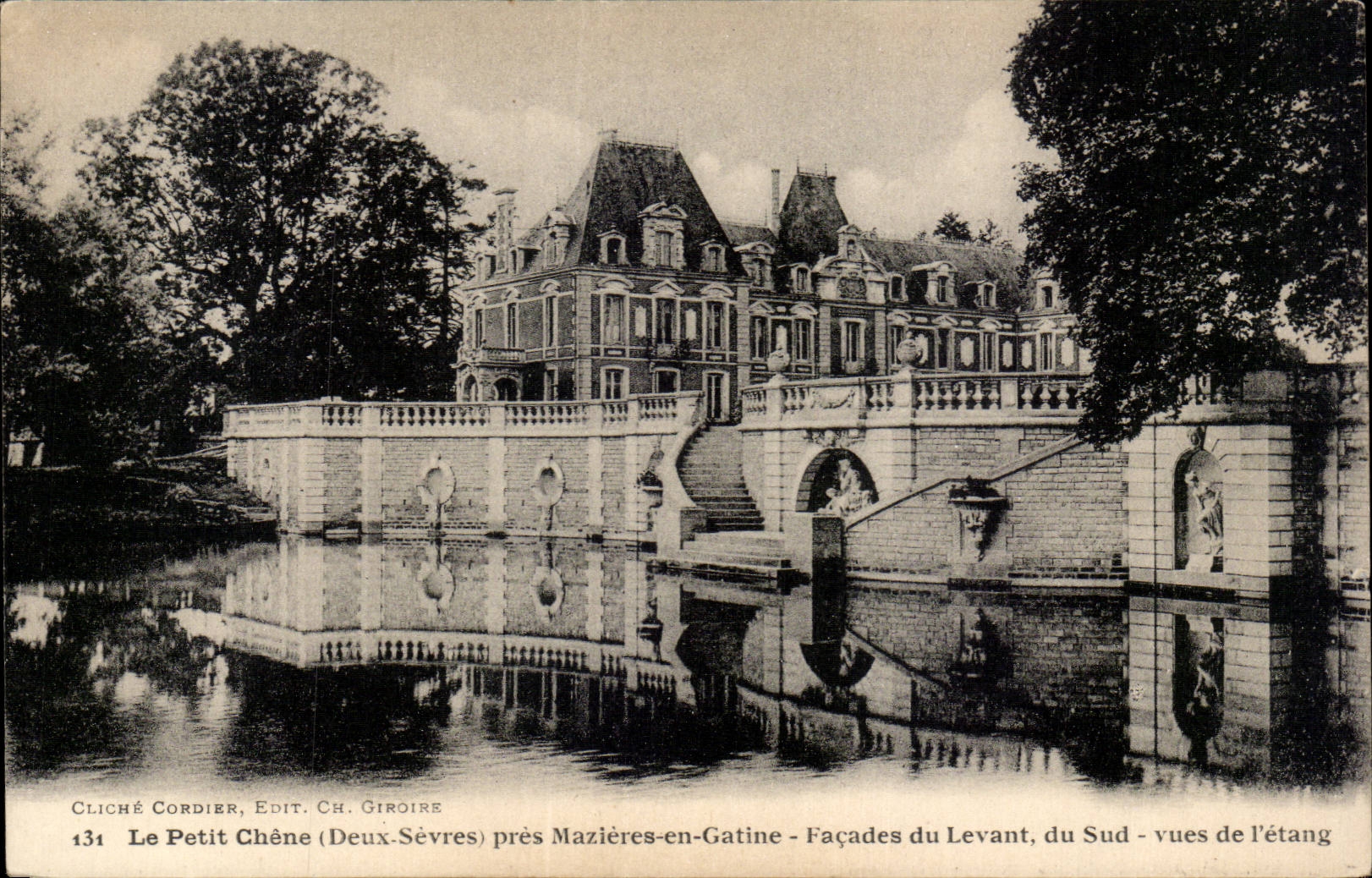 CPA das Germander nahes Mazieres in den Gatine Fronten des Aufwerfens des Sudens gesehen vom Teich