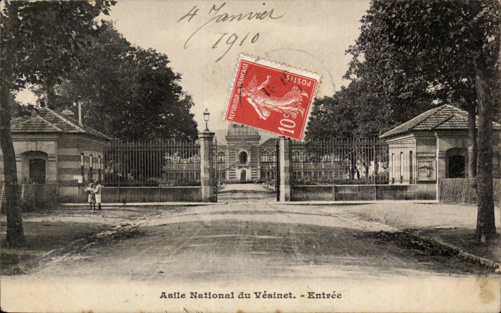 CPA national Asylum of Vesinet Entrance