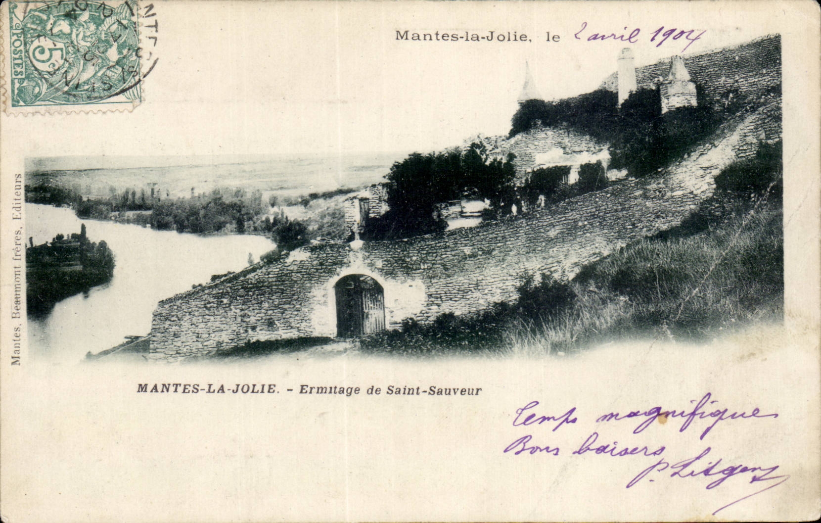 CPA Mantes La Jolie Hermitage of Saint Saver