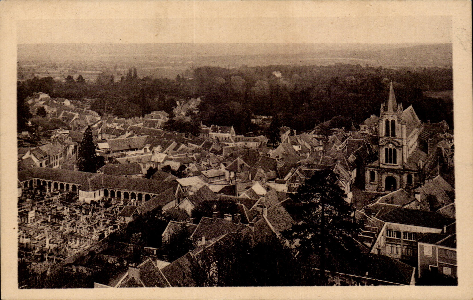 CPA Montfort Amaury Panorama taken of the Tours