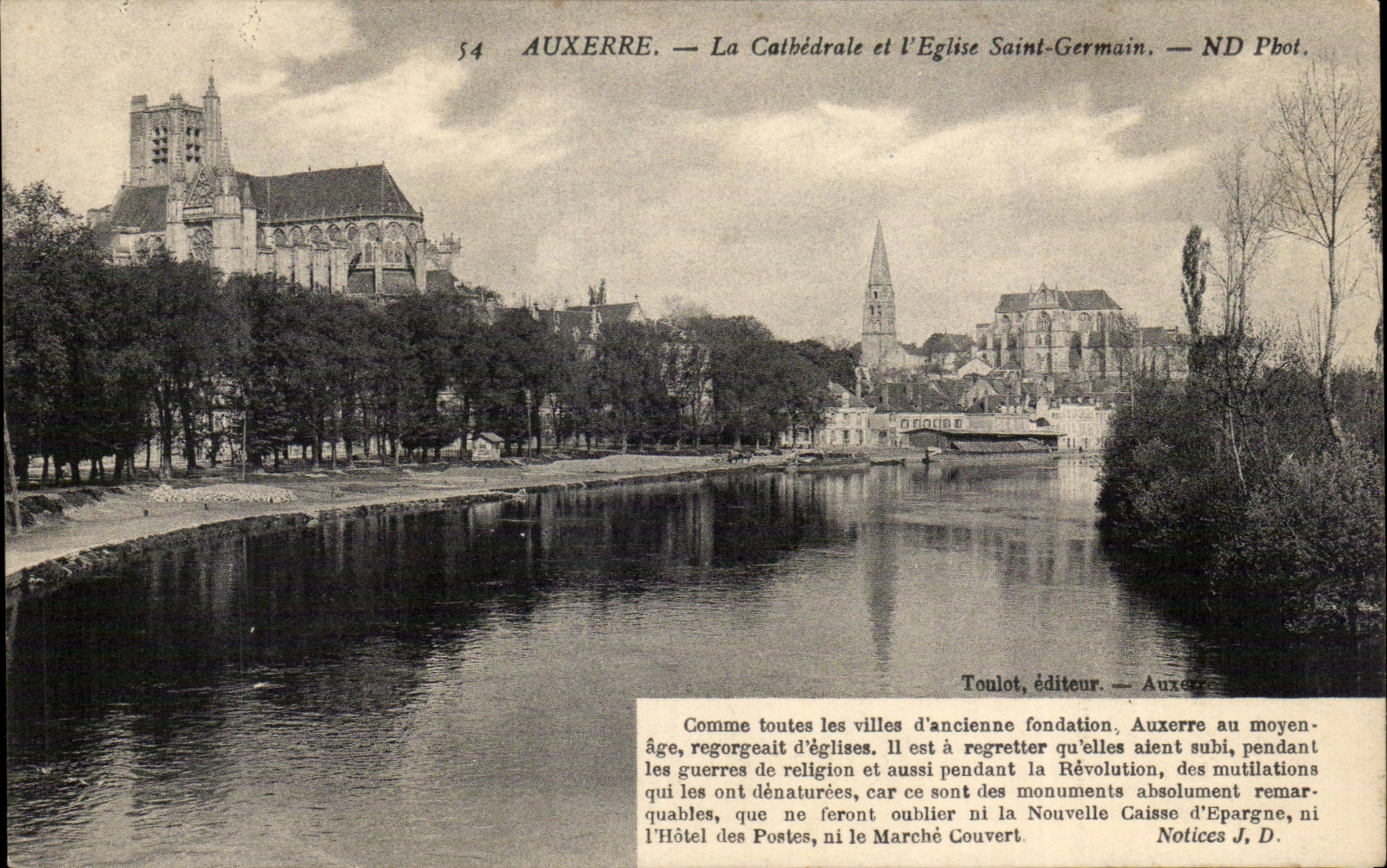 CPA Auxerre die Kathedrale und die Kirche Saint Germain
