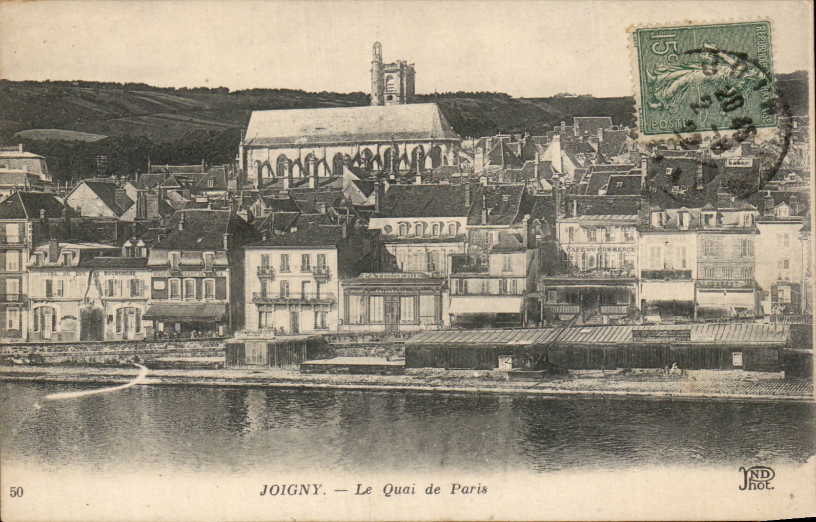 CPA Joigny the quay of Paris