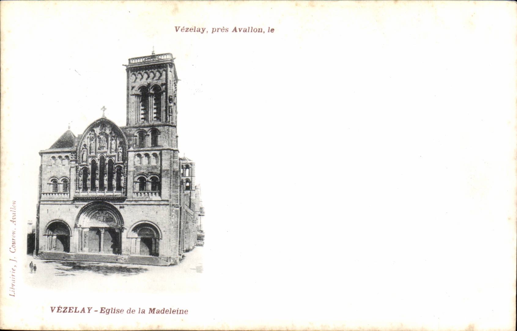 Vezelay close Avallon CPA Church of the Madeleine