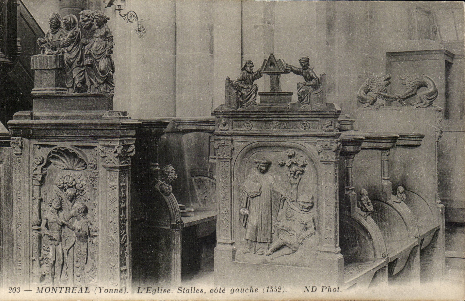 Montreal CPA the church Stalls left side