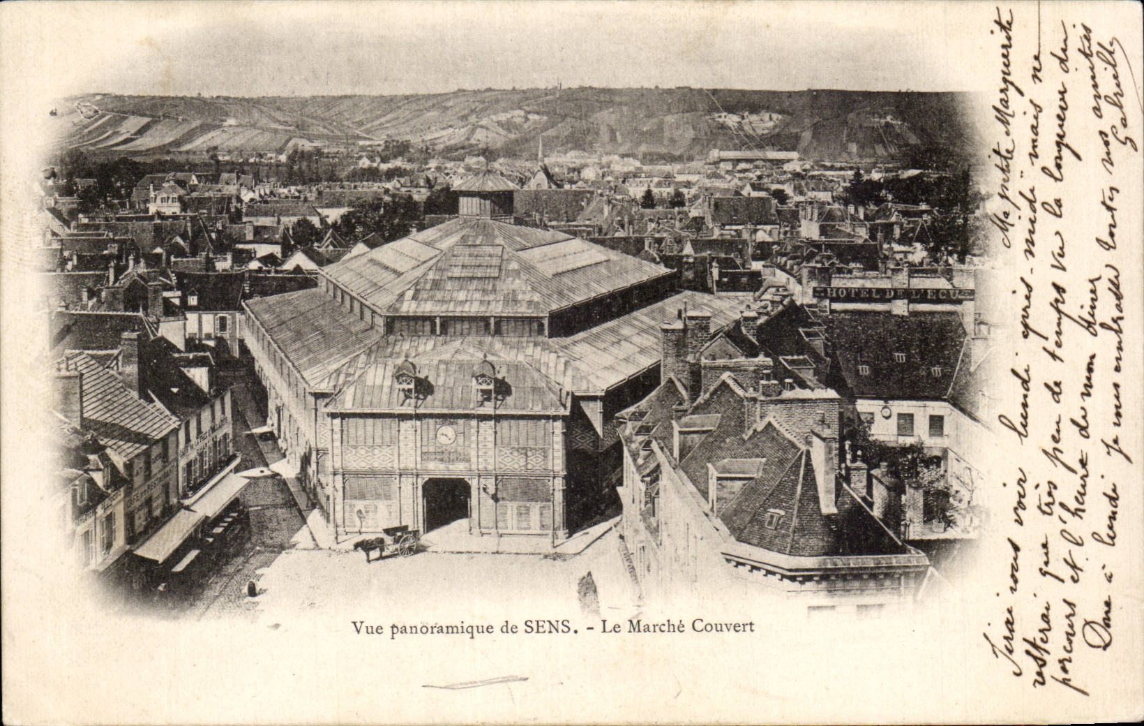 CPA Panoramic View of Sens Market covered