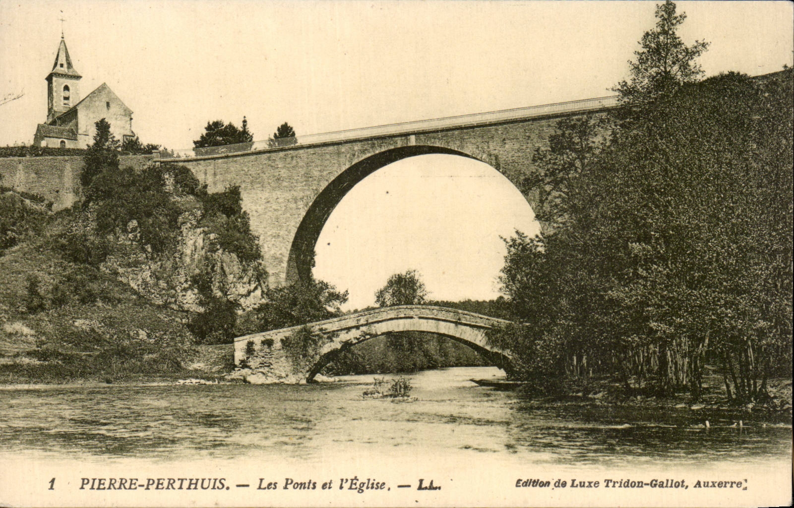 CPA Pierre perthuis bridges and the church