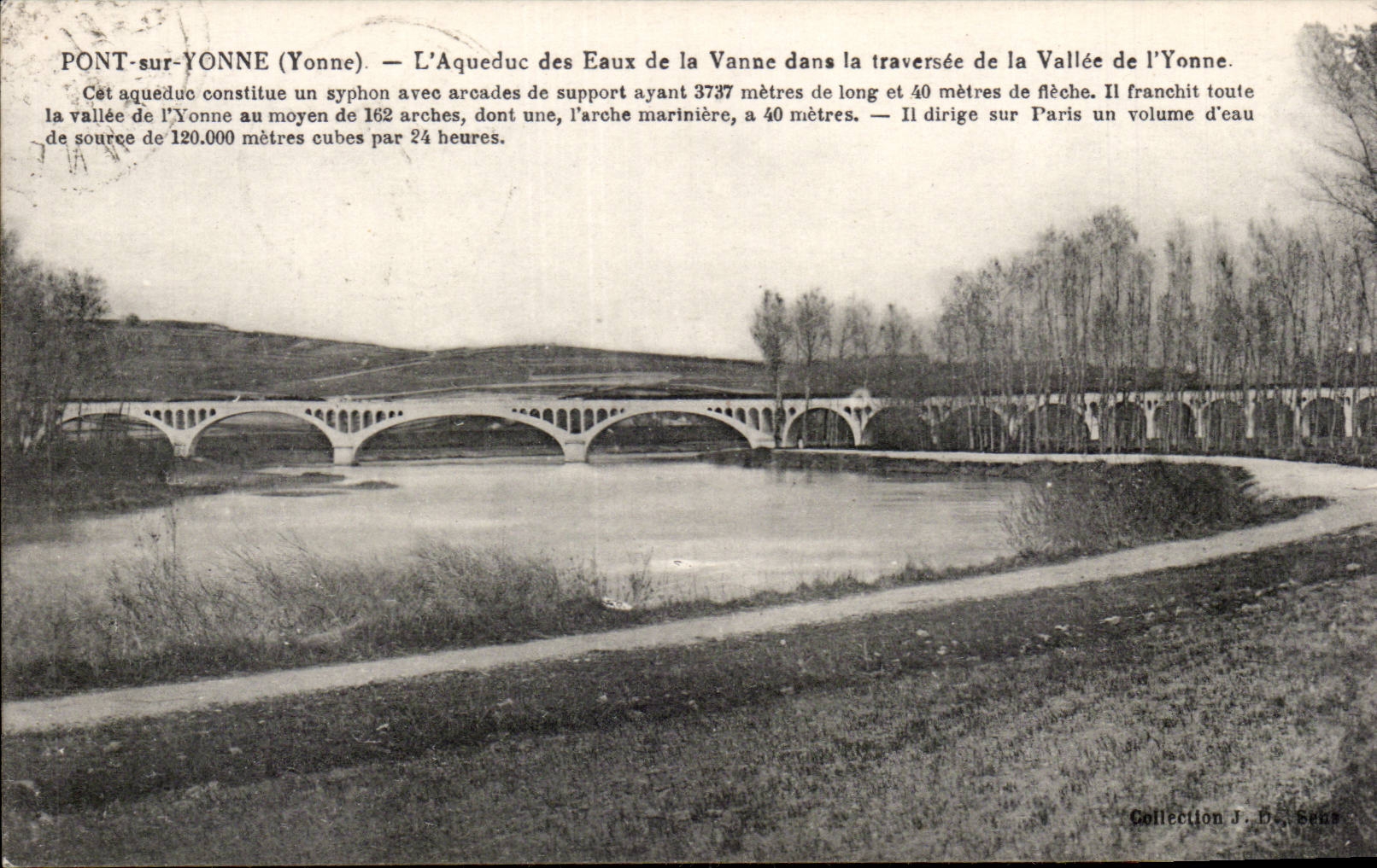 CPA Bridge on Yonne the aqueduct of water of the Valve in the crossing of the valley of Yonne