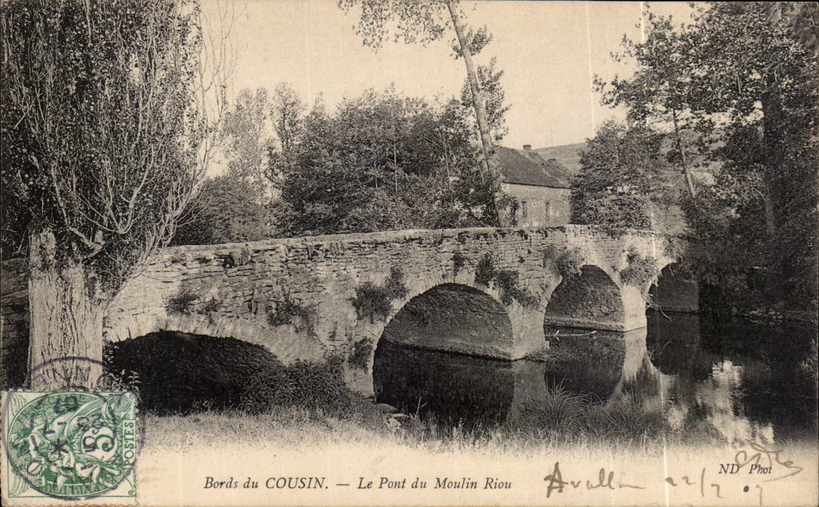 CPA Edges of the Cousin the bridge of the Riou Mill