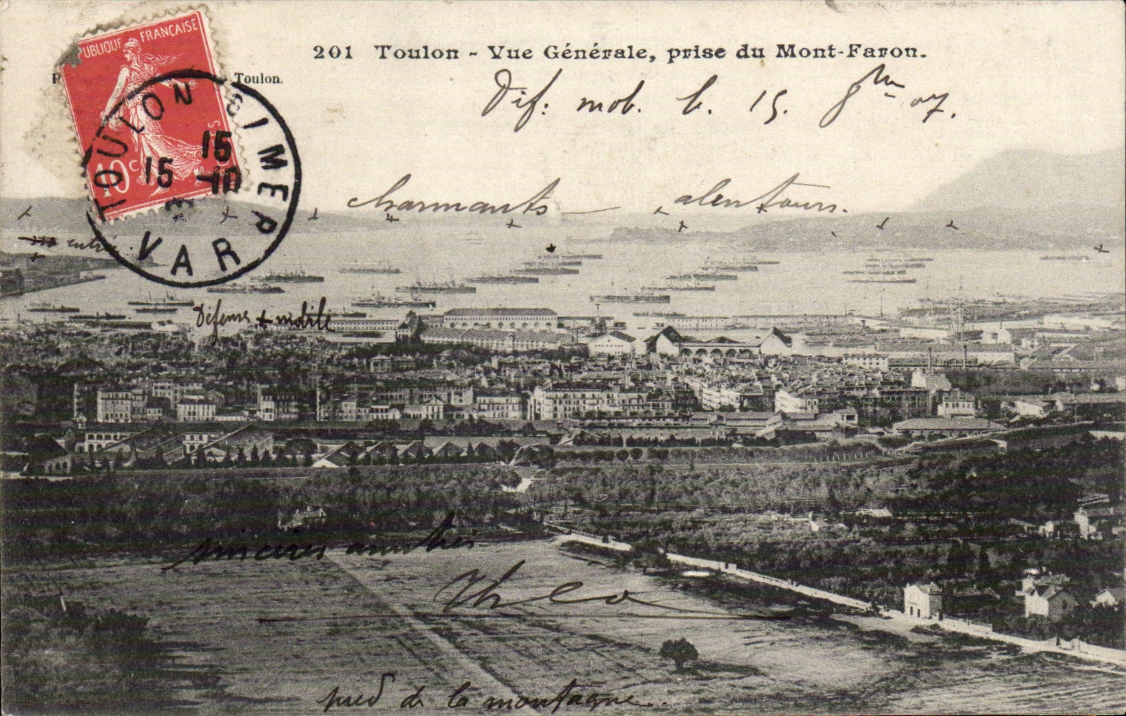 CPA Toulon View taken of the Farou Mount