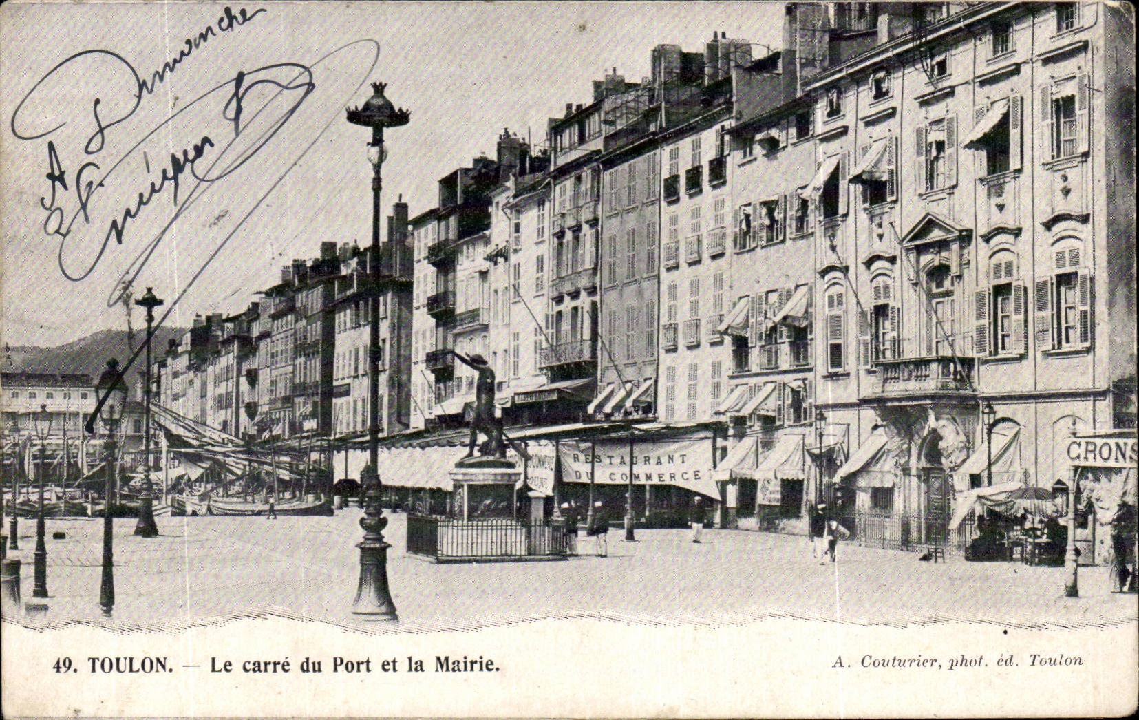 CPA Toulon squares It port and the Town hall