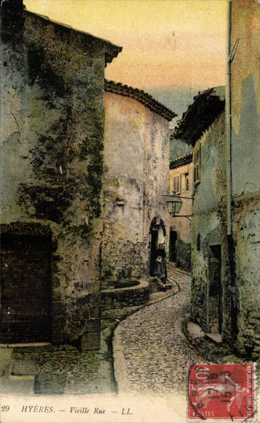 CPA Hyeres Strasse der alten Frau