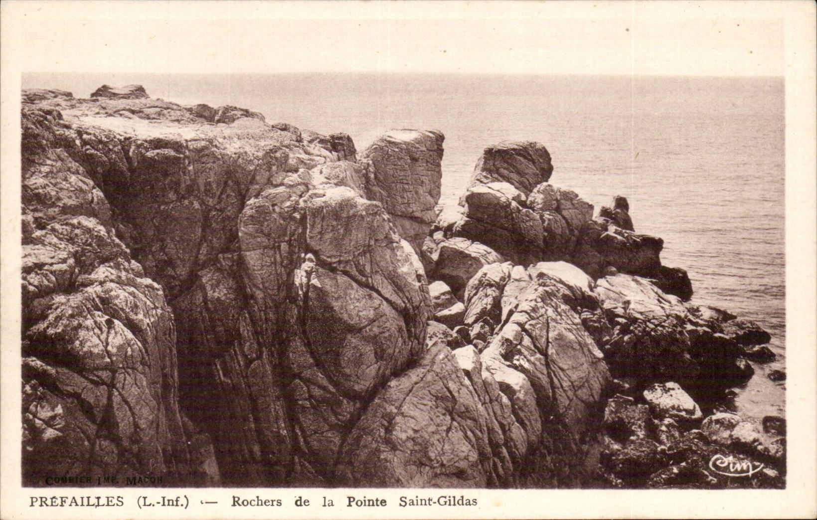 CPA Prefailles Felsen des Punktes Saint Gildas