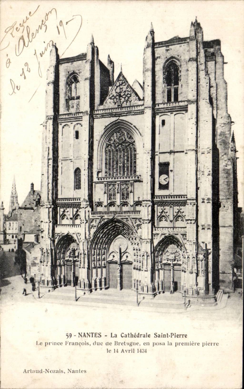 Nantes CPA the cathedral Saint Pierre